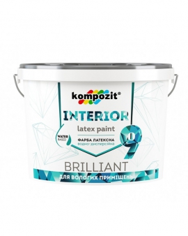 Интерьерная краска для влажных помещений и откосов INTERIOR 9 (0.8л)