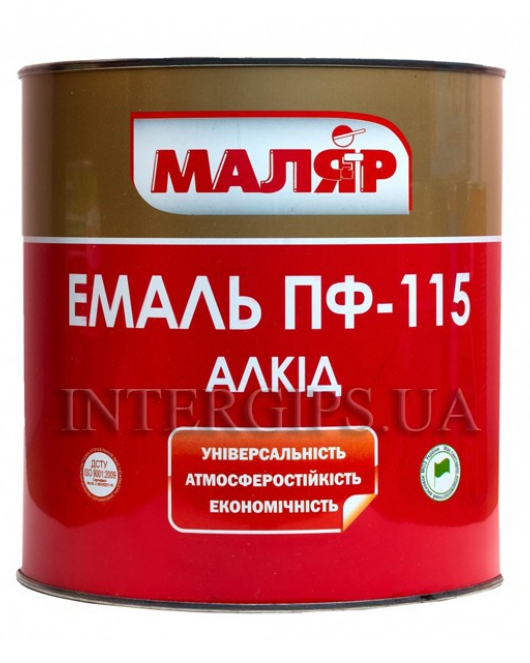 Эмаль ПФ- 115 серая Маляр (0,8 кг)