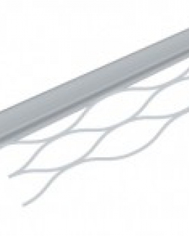 Угол для мокрой штукатурки оцинкованный БЕЛЫЙ 3,0 м с сеткой