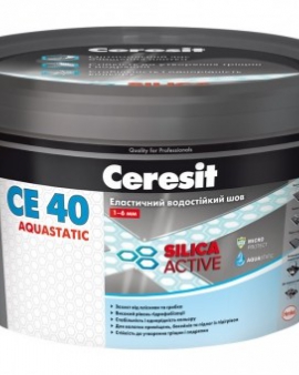 Ceresit СЕ 40 эластичный водостойкий шов до 5 мм оливковый (2кг)