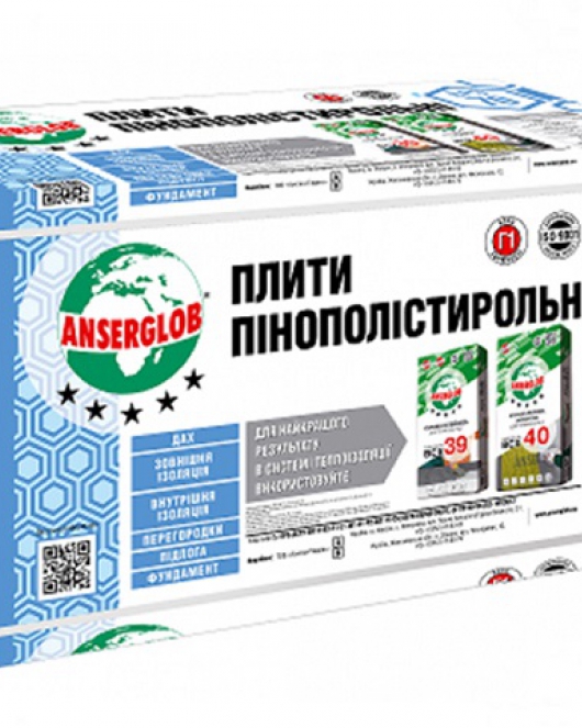Плита пенополистирольная ANSERGLOB EPS-70 1м x 0,5м (100мм)