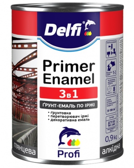 Грунт-емаль по іржі 3 в 1, сіра, ТМ «Delfi» - 2,8 кг