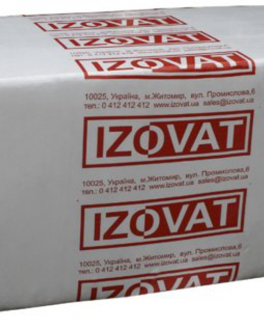 Базальтовая Вата Изоват 135 кг/м3 1000х600х100 (2шт/уп/1,2м2)