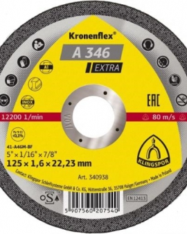 Диск відрізний по металу 125х1,6х22мм Klingspor
