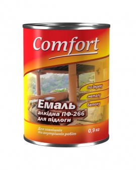 Емаль Комфорт ПФ-266  червоно  коричнева 2,8 кг