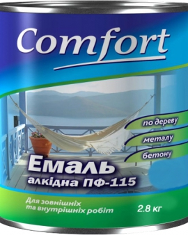 Емаль КОМФОРТ ПФ- 115 білий 2,8 кг