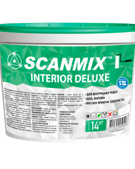 Scanmix Фарба латексна "Interior Deluxe" (14 кг), відро кругле