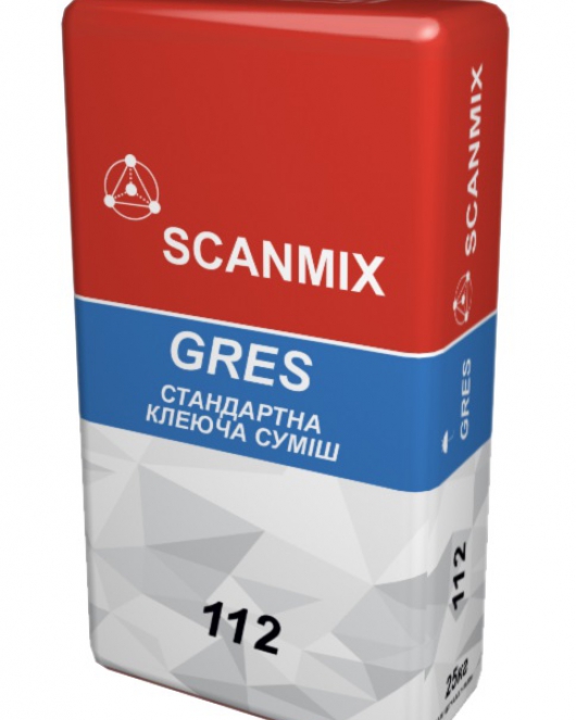 112 SСANMIX GRES (25кг) Клей для плитки стандартный.