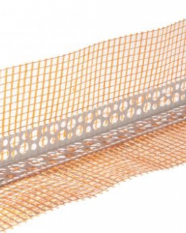 Уголок ПВХ перфорированный 3м с сеткой 7x7см (145г/м2)